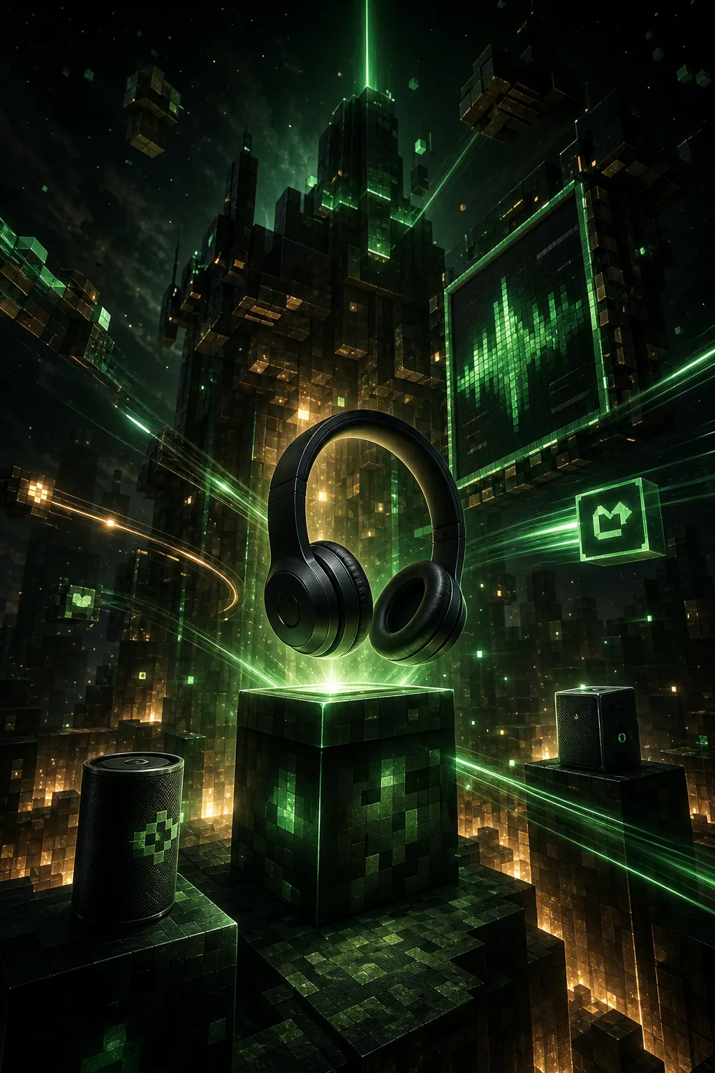 Visuel publicitaire Beats x Minecraft pour teaser un lancement